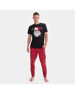 Пижама мужская (футболка, брюки) «Дед Мороз», размер 54 Kaftan