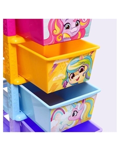 Комод пластиковый «Радужные единорожки», 4 секции Соломон