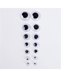 Набор самоклеящихся глазок для кукол и игрушек 4-12 мм, 700 шт. Школа талантов