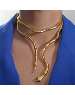 Колье-трансформер «Змея», цвет чернёное золото, 90 см Qf