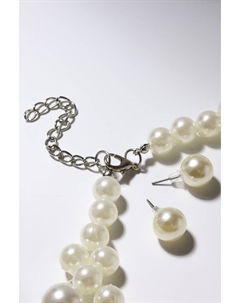 Набор 2 предмета: серьги, колье «Жизель» россыпь бусин, цвет белый, 42 см Qf