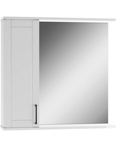 Зеркало шкаф для ванной комнаты «» Charlie 80, левый, 800×201×782 мм, цвет белый Домино