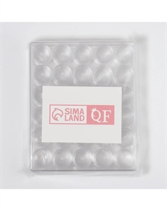 Органайзер для хранения мелочей, 30 баночек, 6 мл, 16×13.5 см, прозрачный Qf