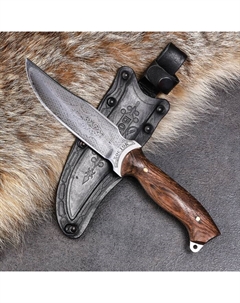 Нож кавказский туристический «Восток», сталь - 40×13, рукоять - орех, 14 см, с ножнами Сердце кизляра