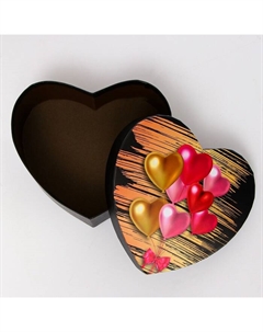 Набор подарочных коробок сердце 3 в 1, 22×20×9/19×17×7.5/16×13.5×6 см Upak land