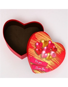 Набор подарочных коробок сердце 3 в 1, 22×20×9/19×17×7.5/16×13.5×6 см Upak land