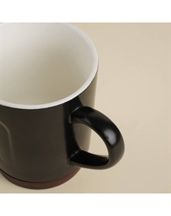 Кружка SL Home «Дольче фар ниенто», 400 мл, керамика, чёрная Sima-land home