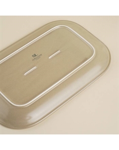 Блюдо фарфоровое SL Home «Песчаный бриз», 29.5×20 см, бежевый Sima-land home