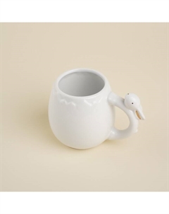 Кружка SL Home «Пасхальные кролики», 500 мл, керамика, белая Sima-land home