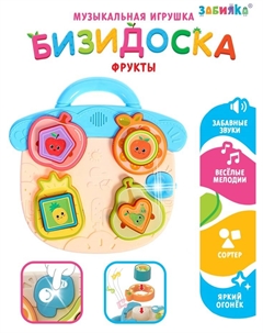 Музыкальная игрушка «Бизидоска. Фрукты», звук, свет, МИКС Zabiaka