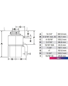 Измельчитель пищевых отходов LC-50 Insinkerator