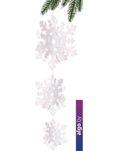 Подвеска Снежинки 20х16х12 см (белый) 196-766 Серпантин