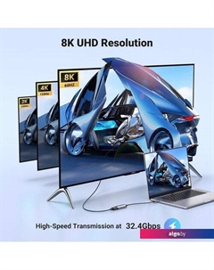 Адаптер CM654 15575 DisplayPort - USB Type-C Ugreen