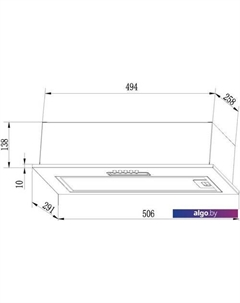 Кухонная вытяжка GS Bloc Light 600 (белый) Lex