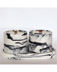 Набор ароматических свечей на подставке с ароматом Табак-ваниль 24.grams