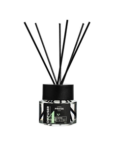 №4 Ароматизатор для дома с палочками освежающий, бергамот, инжир и мускус 100 Press gurwitz perfumerie