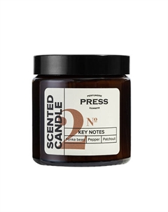 Свеча ароматическая №2 с нотами бобов Тонка, черного перца и пачулли 80 Press gurwitz perfumerie