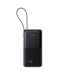 Внешний аккумулятор Bipow 2 Digital Display Power Bank With Built-in USB-C Cable 20000mah 20W (черный) Baseus