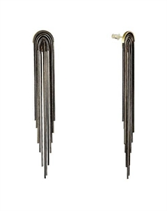 Серьги люстры из цепей плетения Снейк Uvi jewellery