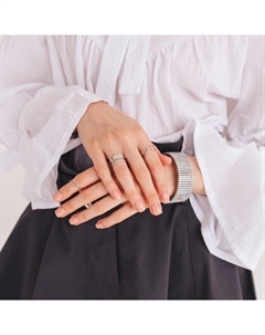 Набор колец 10 штук «Тренд» леди, цвет белый в серебре, размер МИКС Qf