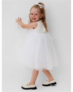 Платье нарядное детское : PartyDress цвет белый, рост 104 Minaku