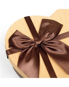 Набор подарочных коробок 3 в 1 «Сердце», с бантом, коричневый, 22×20×9 - 16×14×6 см Upak land