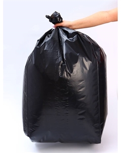 Мешки для мусора в рулоне UpakLand=240 л, черные, ПВД, толщина 60 мкм, 10 шт. Upak land