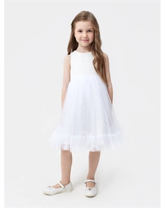 Платье нарядное детское : PartyDress цвет белый, рост 134 Minaku