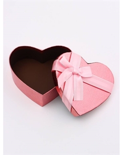 Набор подарочных коробок сердце 3 в 1, розовый, 22×20×9; 18.5×17×7.5; 16×14×6 см Upak land