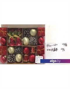 Елочная игрушка Сказочное чудо 3 см 28 шт (красный) 201-1569 Серпантин