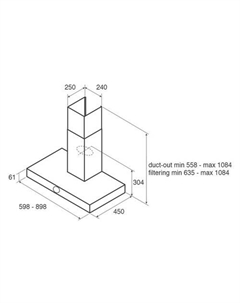 Кухонная вытяжка Touch BL/A/60 PRF0099977A Jetair