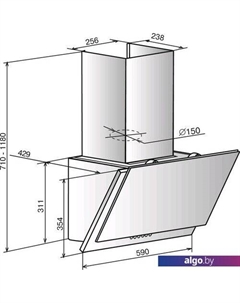 Кухонная вытяжка Жемчуг 60П-700-Е4Д (антрацит/черный) Elikor