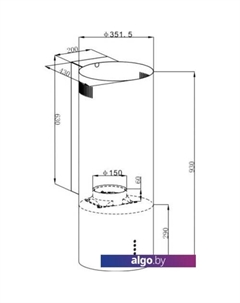 Кухонная вытяжка Art 1050WL 35 (черный) Homsair