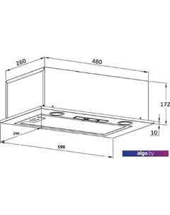 Кухонная вытяжка Camelia Power 60 (черный) Homsair
