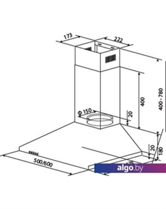 Кухонная вытяжка Delta 60 (белый) Homsair