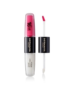Стойкая двухсторонняя помада и блеск для губ 16H Lip Color Extreme Long-Lasting Dermacol