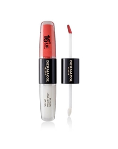Стойкая двухсторонняя помада и блеск для губ 16H Lip Color Extreme Long-Lasting Dermacol