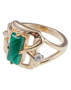 Кольцо с малахитом "Леди-Ди" Lj