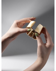 Браслет манжета «Плывущий квадрат», металл, цвет золото Qf