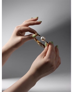 Браслет манжета «Жемчужный», металл, цвет золото Qf