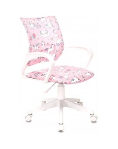 Компьютерное кресло Burokids 1 (розовый единороги/пластик белый) Бюрократ
