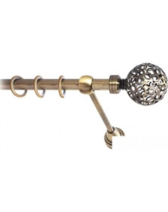 Карнизы для штор Ажур (антик, гладкая, 2м 16мм, 1 ряд) Lm decor