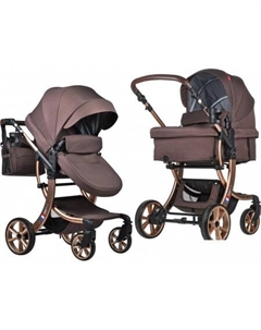 Универсальная коляска Original New (2 в 1, шоколадный, золотистая рама) Aimile