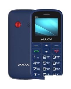 Кнопочный телефон Maxvi B100 (синий)