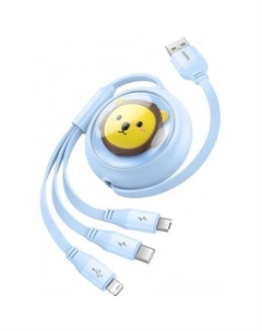 Кабель CB000063 USB Type-A - Lightning/USB Type-C/microUSB (1.1 м, синий) Baseus