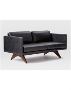 Двухместный диван turella черный 170x76x92 см Icon designe