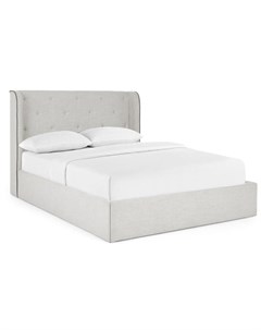 Кровать с мягким изголовьем chaplin серый 186x120x225 см Icon designe
