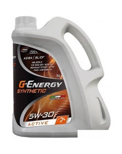 Моторное масло Synthetic Active 5W-30 5л G-energy
