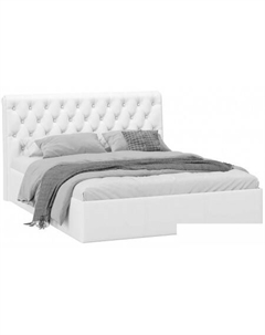 Кровать Скарлет универсальная тип 1 с ПМ и заглушиной 160x200 (кожзам белый) Трия