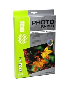 Фотобумага Матовая A4 170 г/кв.м. 100 листов (CS-MA4170100) Cactus